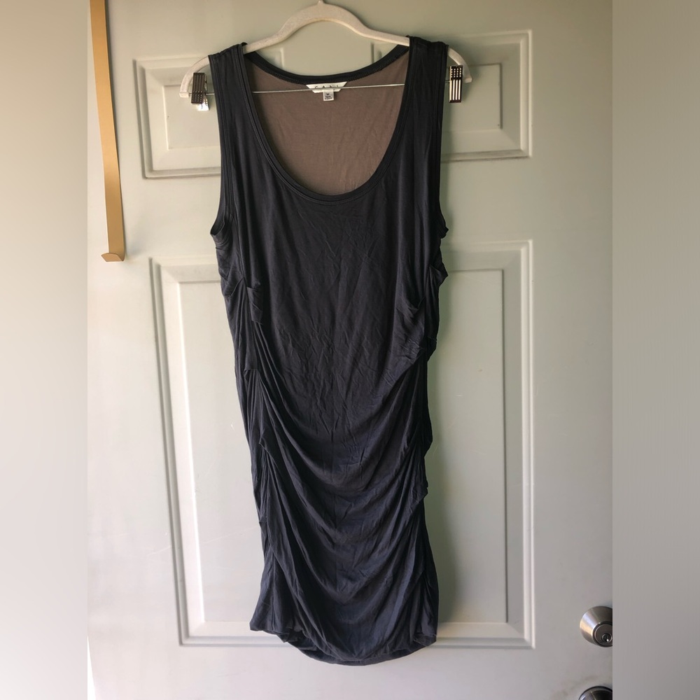 Cabi dark gray shirred bodycon dress size M